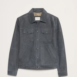 Men's Cinders Gray Leather Jacket